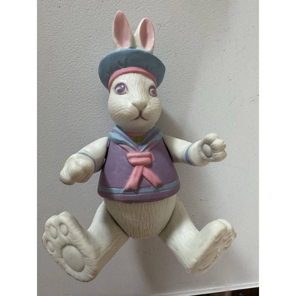 Vtg Dept 56 Andy Rabbit Figurine‎ Jointed Posable Sailor Bunny Easter Decor 1984